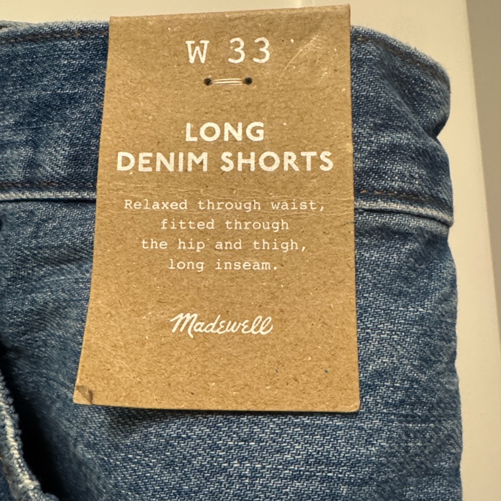 Madewell Distressed Blue Jean Shorts - Picture 3 of 8